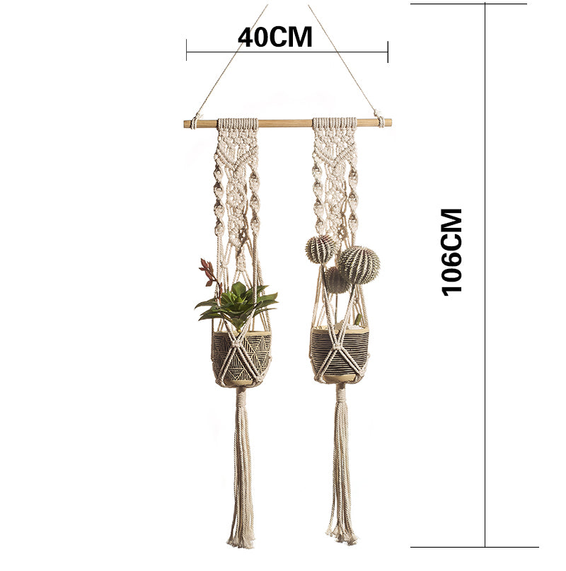 Macrame Woven Flowers Basket