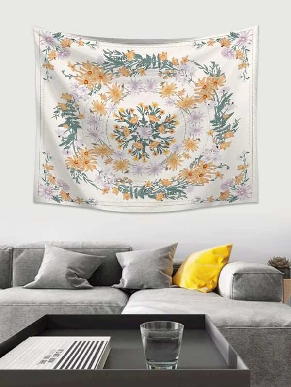 Wreath Print Tapestry
