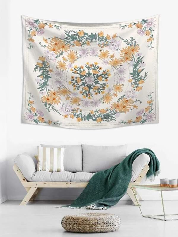 Wreath Print Tapestry