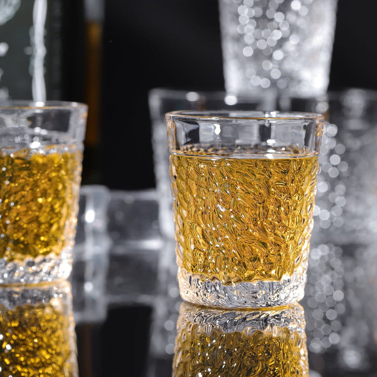 Carved Tequila Shot Glasses Set