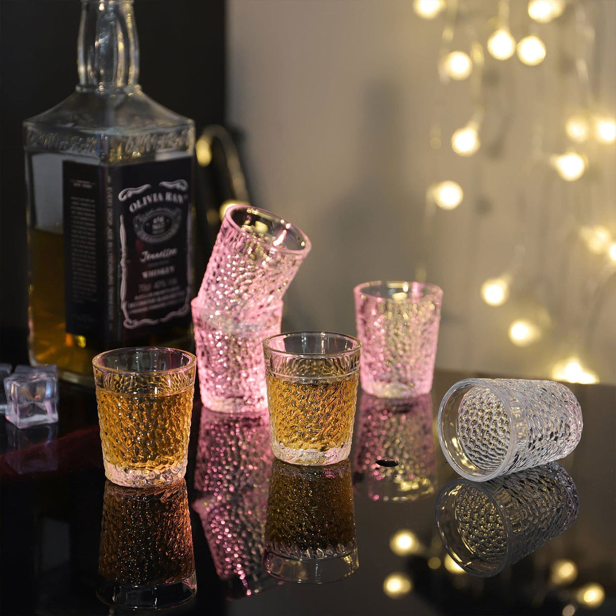 Carved Tequila Shot Glasses Set