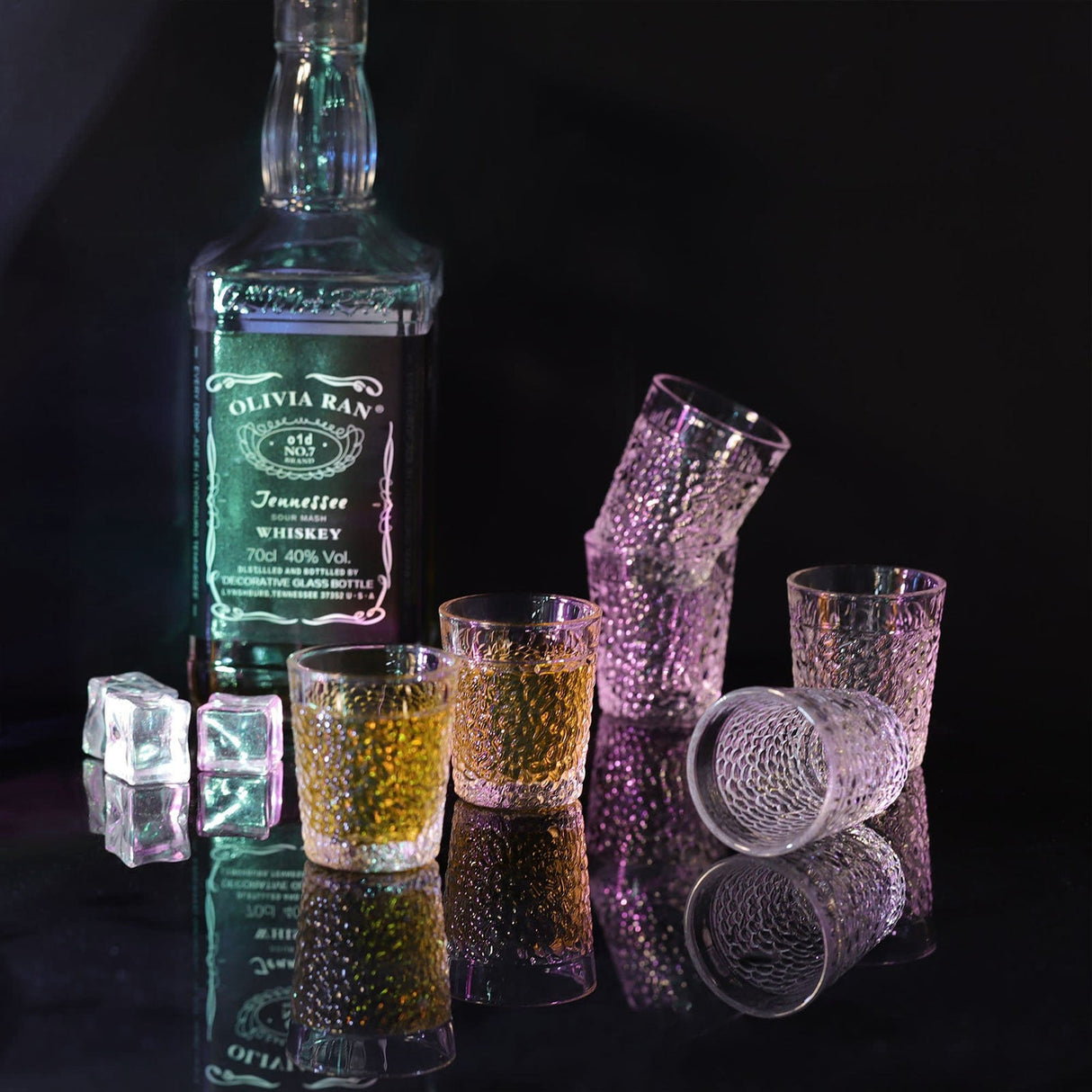 Carved Tequila Shot Glasses Set