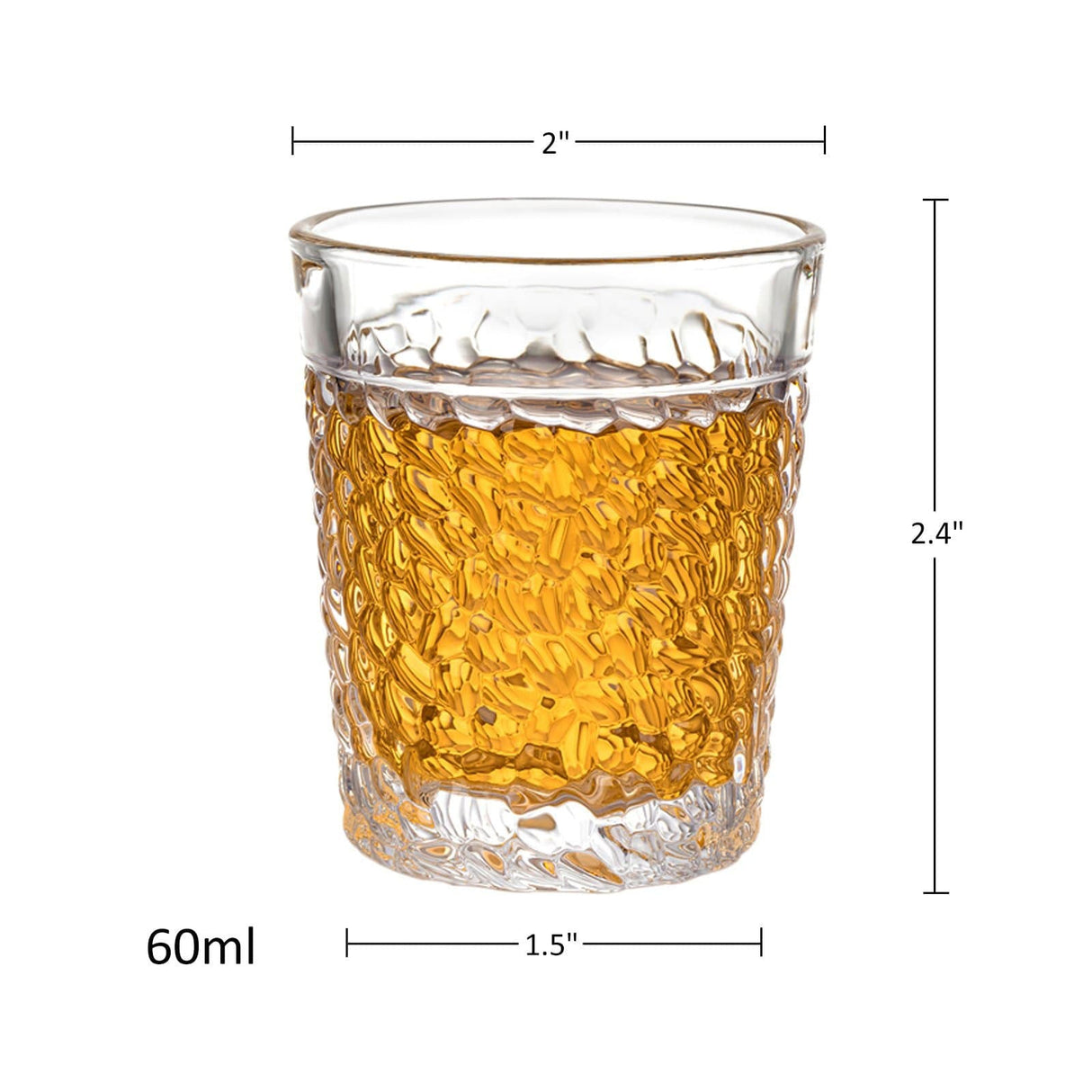 Carved Tequila Shot Glasses Set