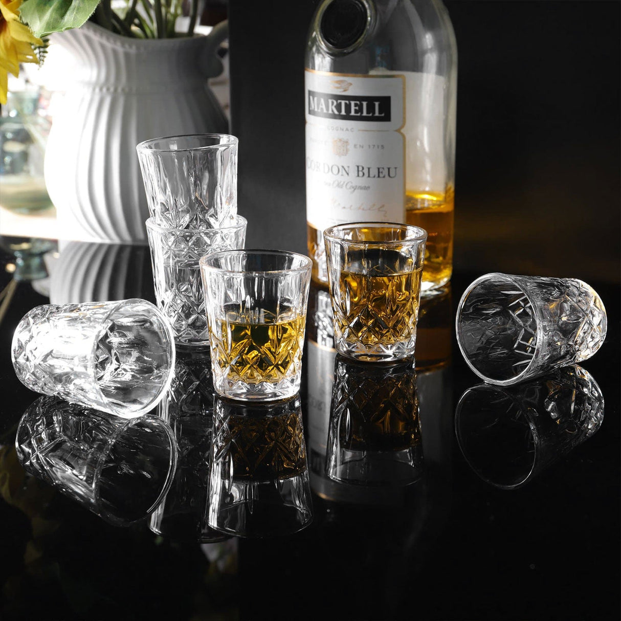 Carved Tequila Shot Glasses Set