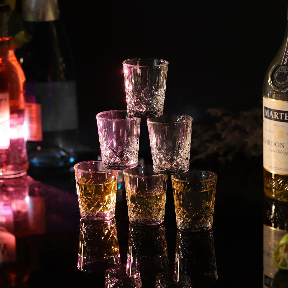 Carved Tequila Shot Glasses Set