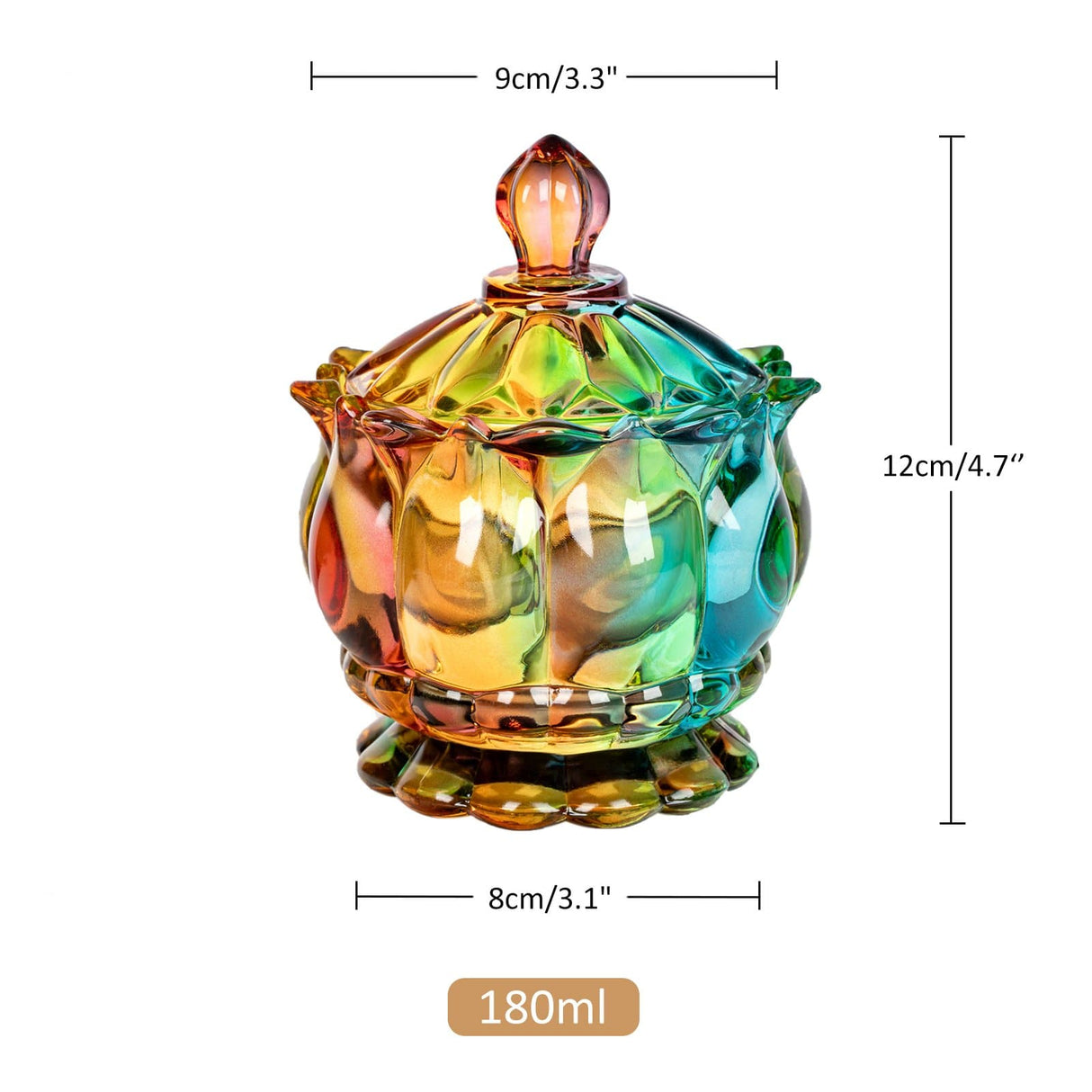 Iridescent Candy Dish with Lid