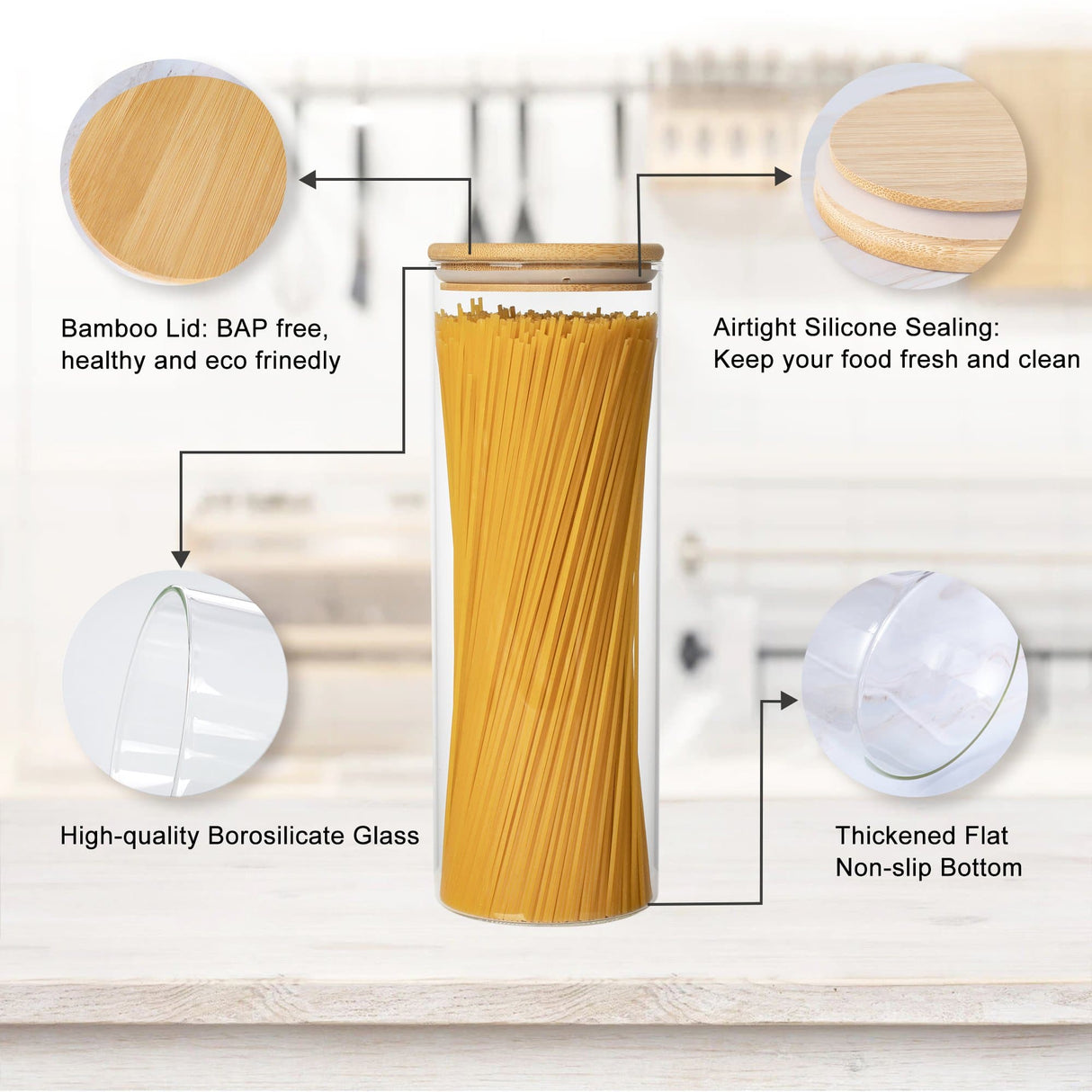 Airtight Glass Storage Jars