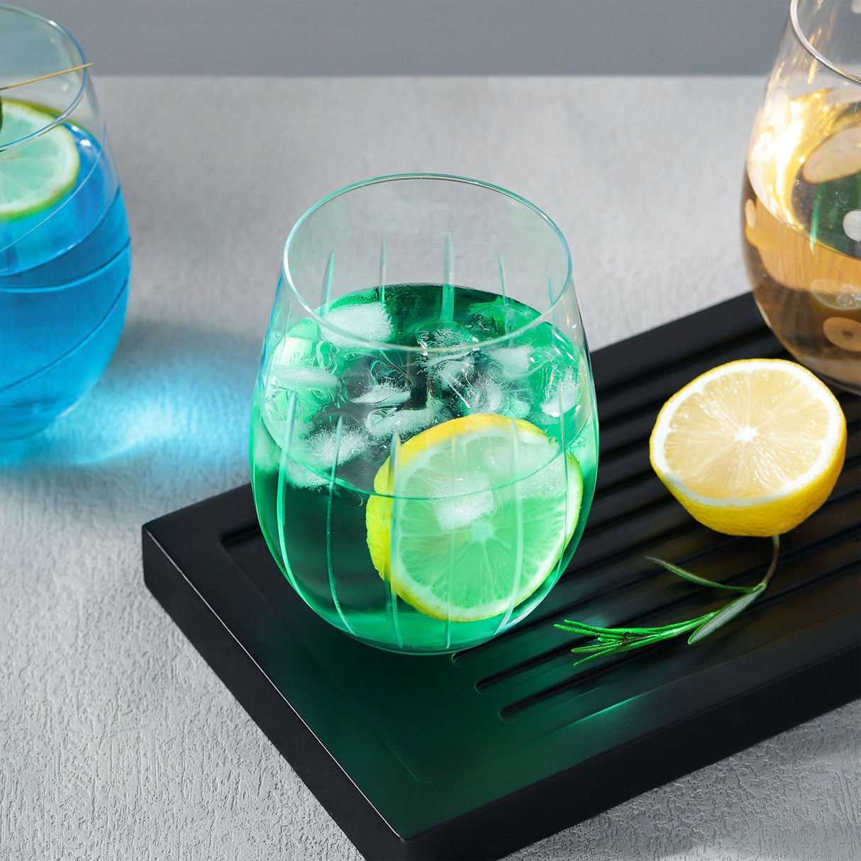 Handmade Stemless Wine Glasses Set