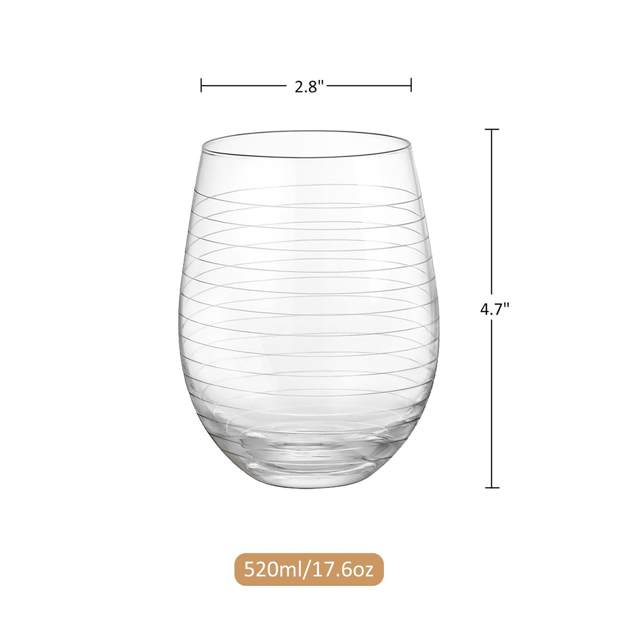 Handmade Stemless Wine Glasses Set