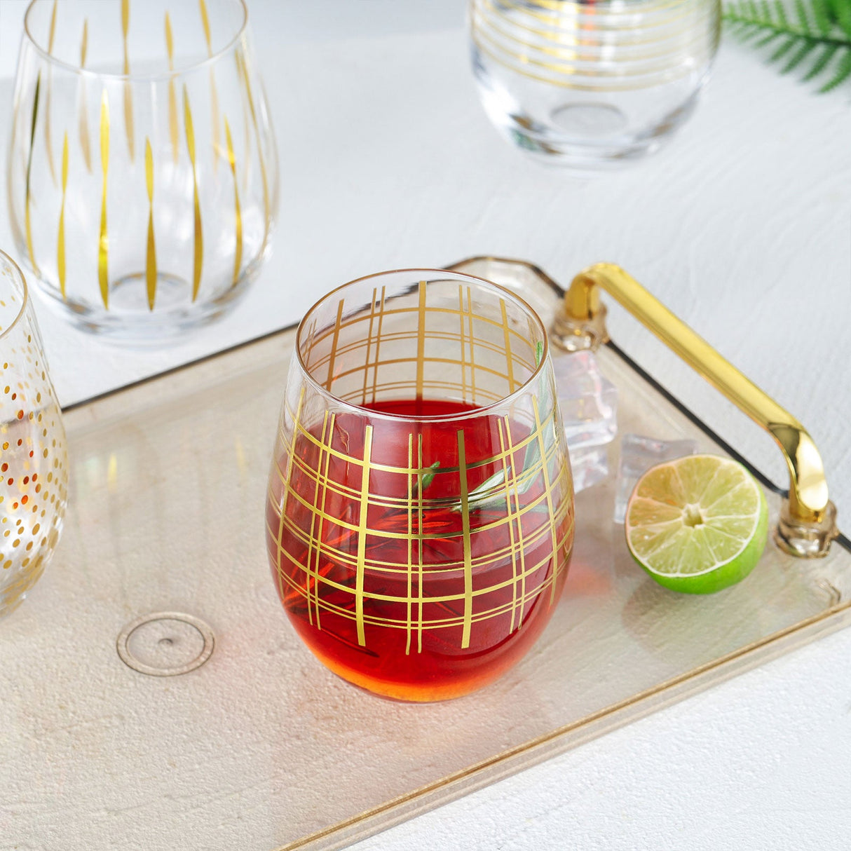 Handmade Stemless Wine Glasses Set