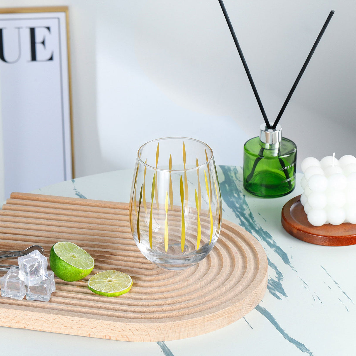 Handmade Stemless Wine Glasses Set
