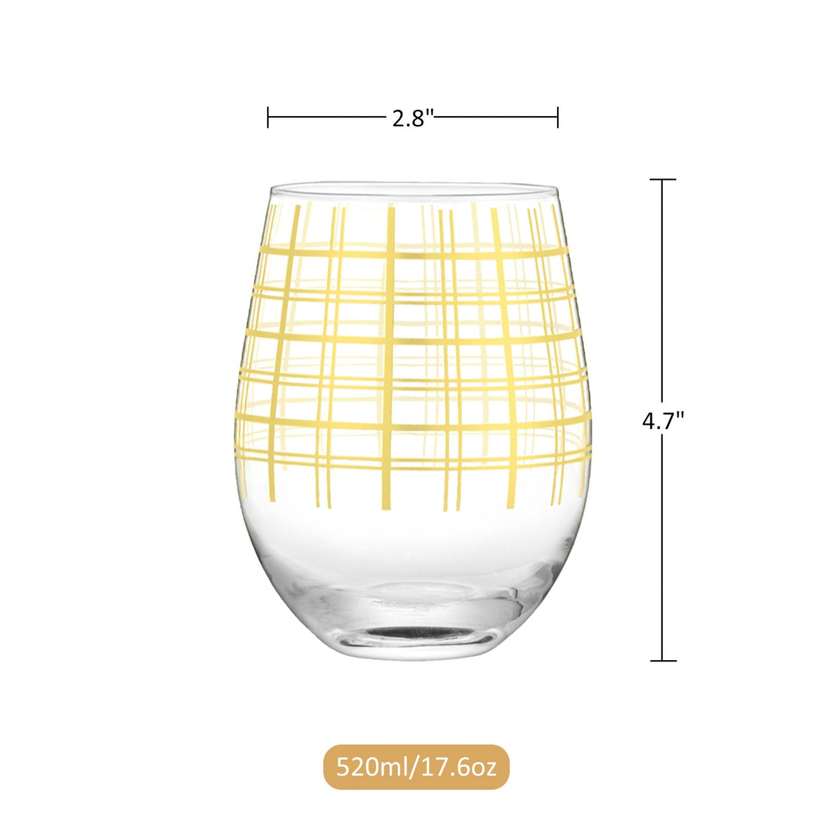 Handmade Stemless Wine Glasses Set