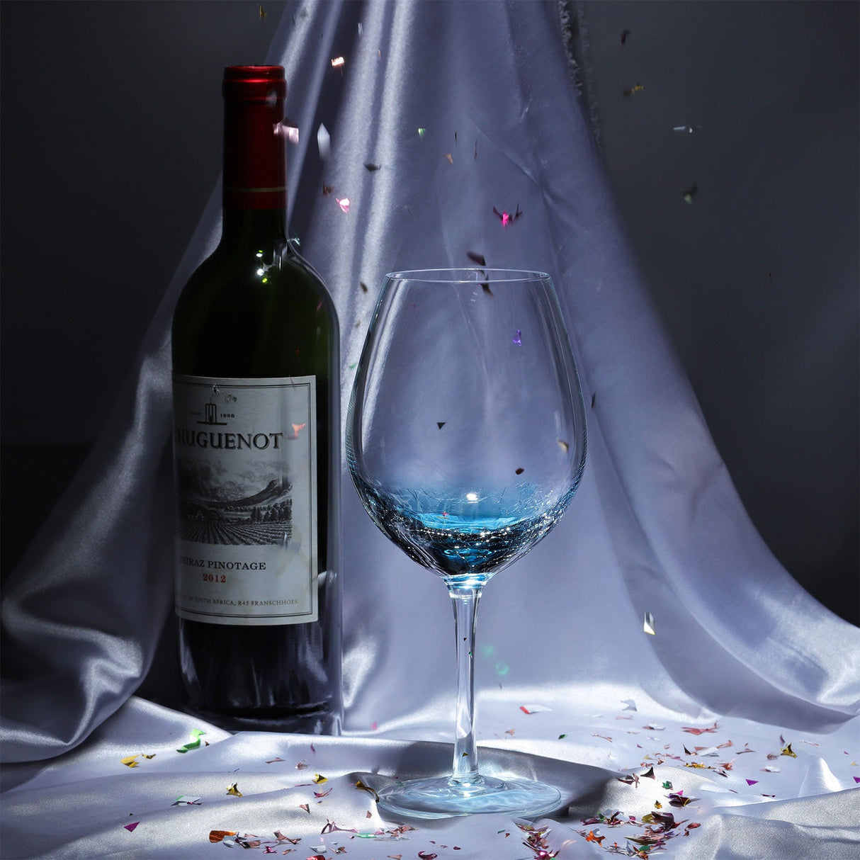 Hand Blown Blue Wine Glasses
