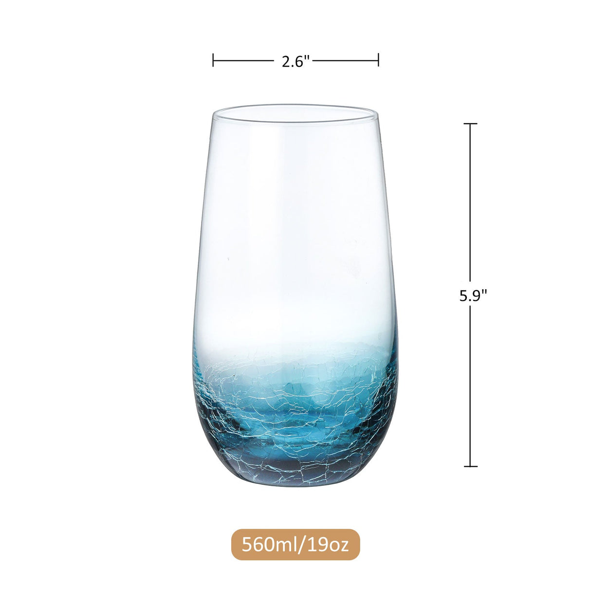 Hand Blown Blue Wine Glasses