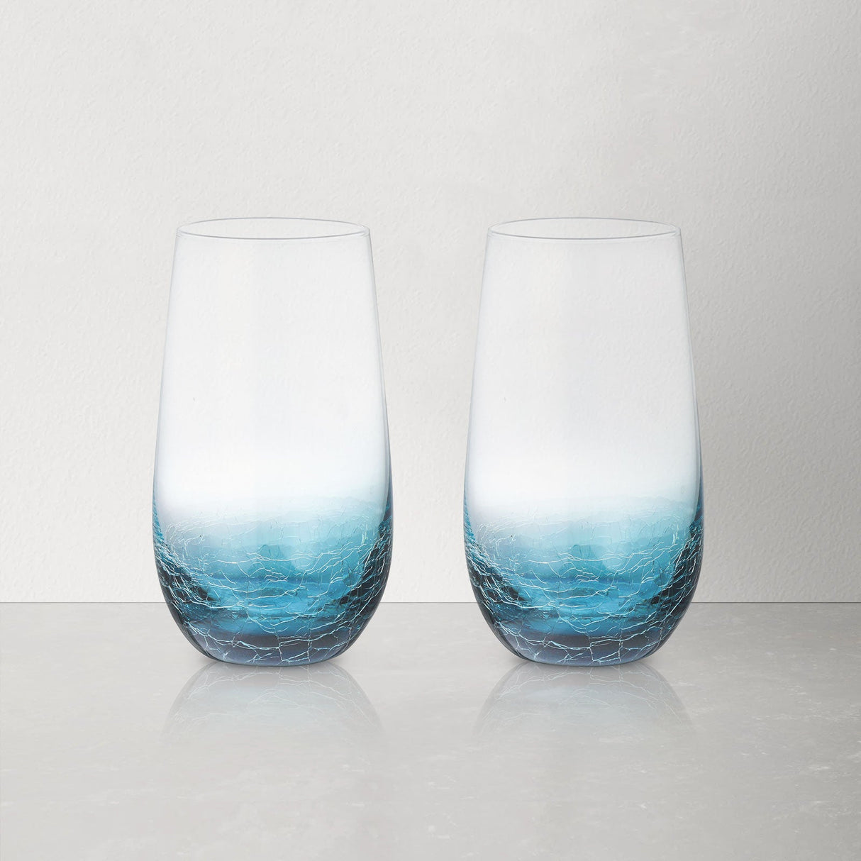 Hand Blown Blue Wine Glasses