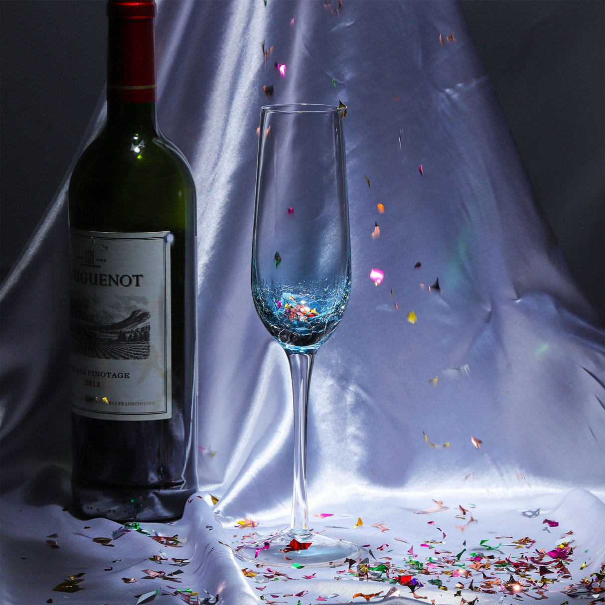 Hand Blown Blue Wine Glasses
