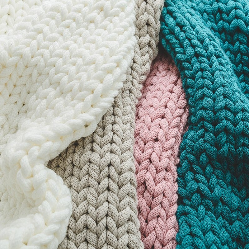 Yana Chunky Hand Knitted Blanket