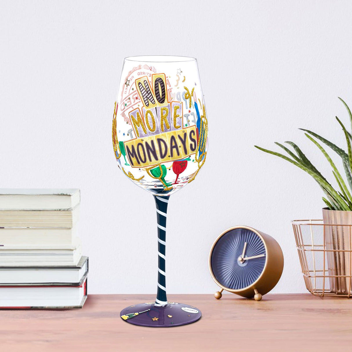 Hand-painted Retired Life Wine Glass