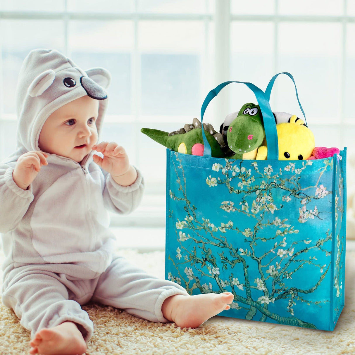 Almond Blossom Grocery Bags