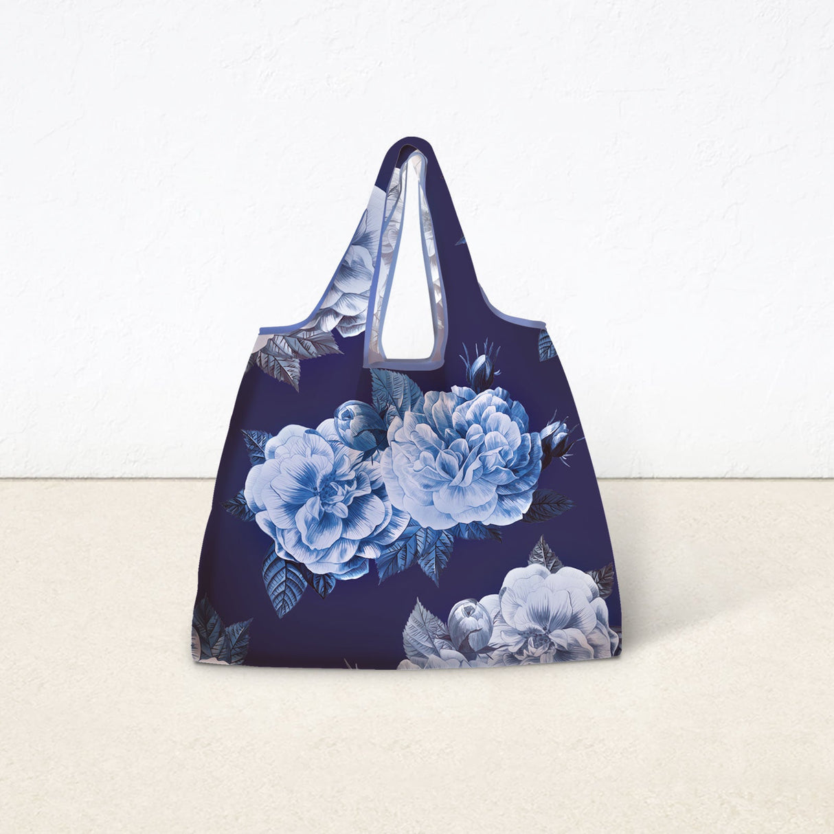 Blue Peony Grocery Bags