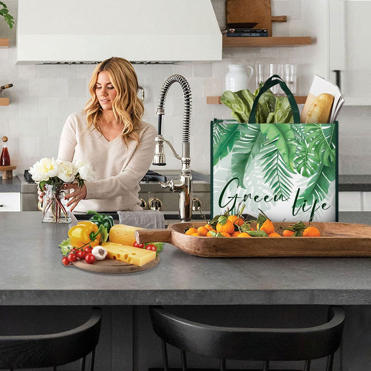 Palm Tree Leaves Shopping Bags