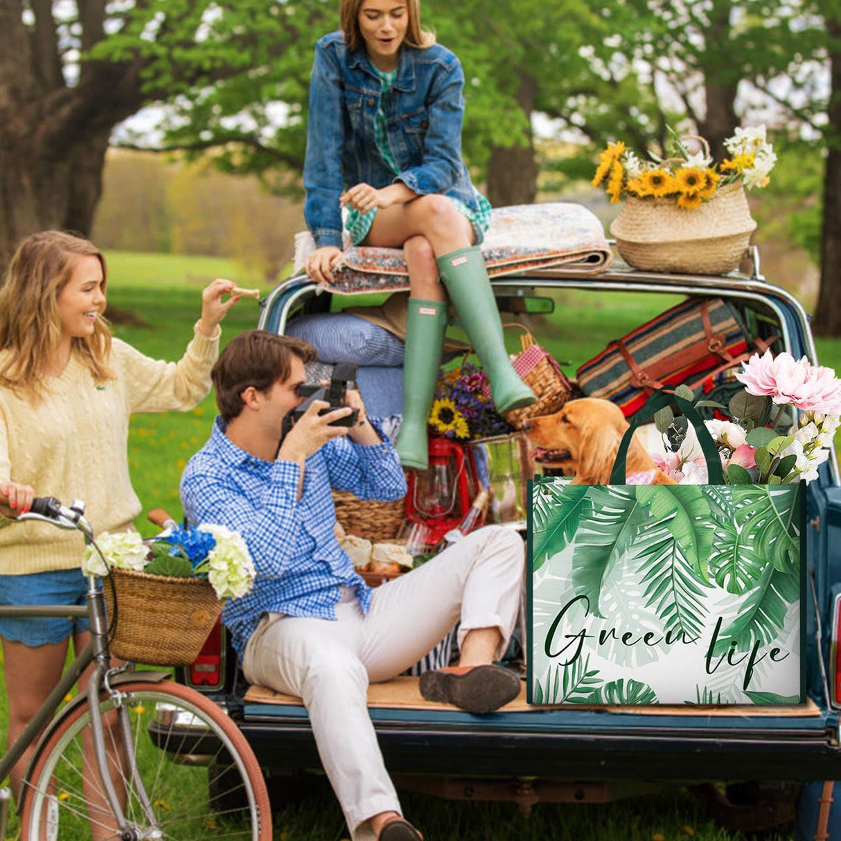 Palm Tree Leaves Shopping Bags