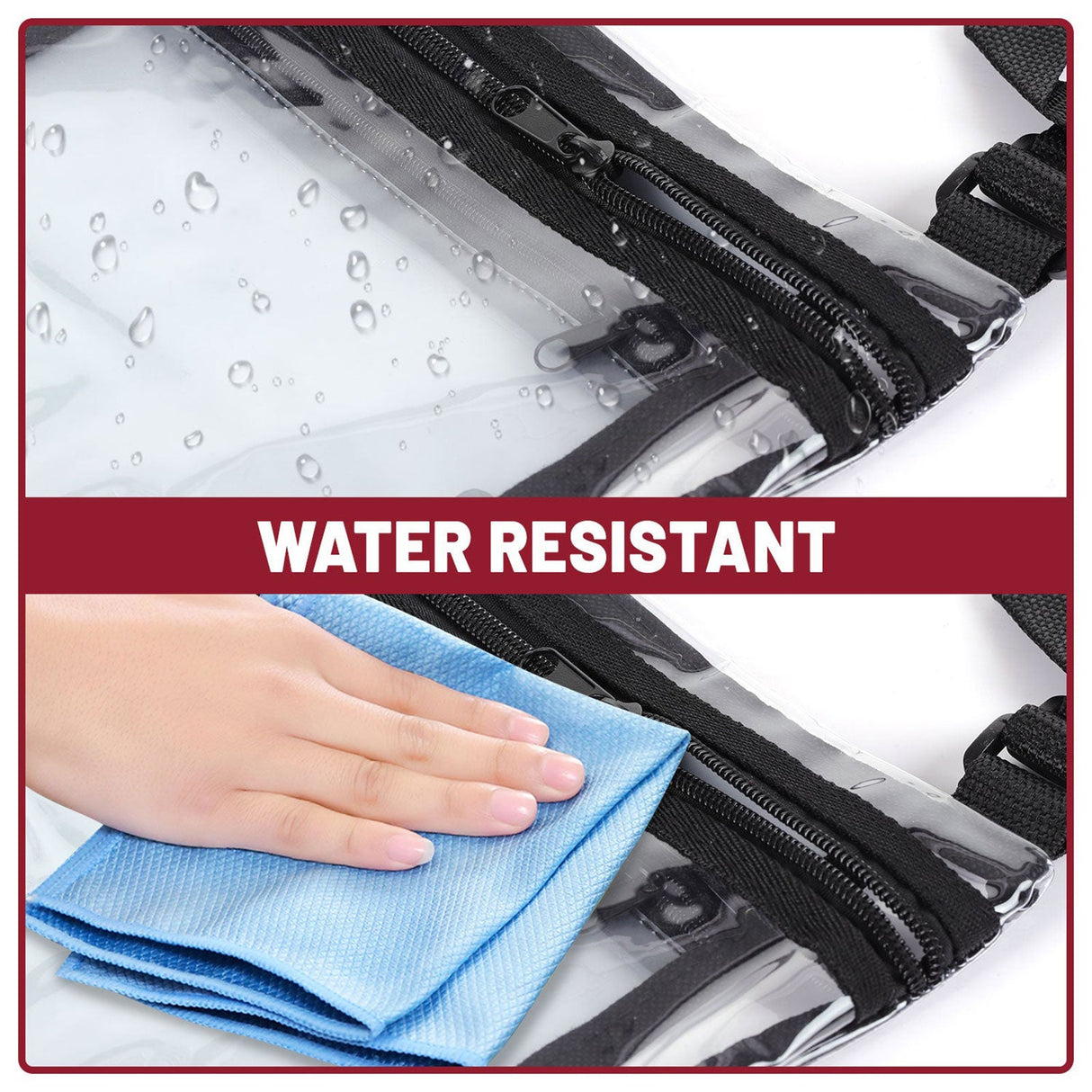 Clear Crossbody Bag with Inside Pocket