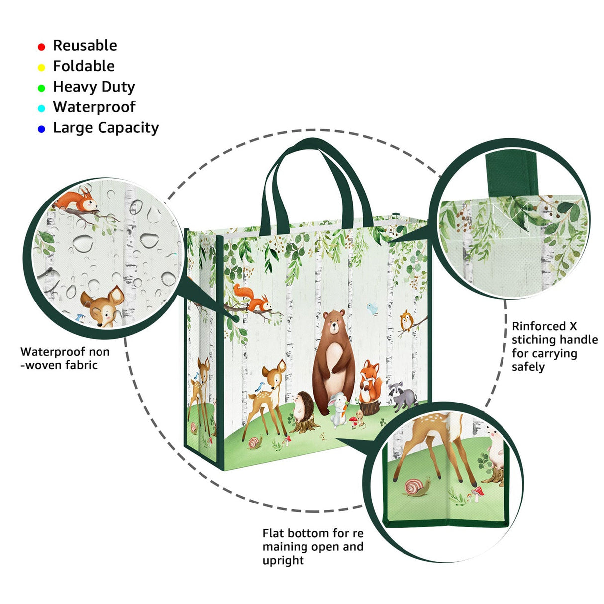 Forest Animals Tote Bags