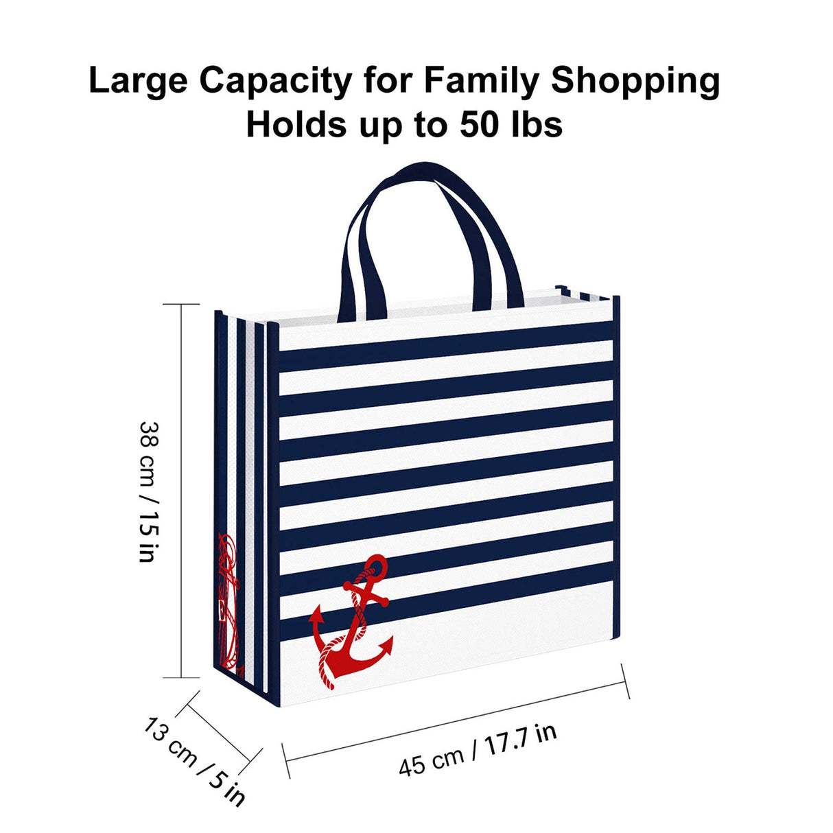 Blue Stripe Tote Bags