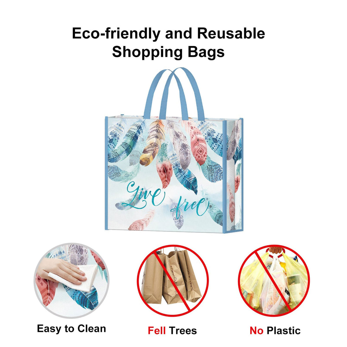 Watercolor Feather Tote Bags