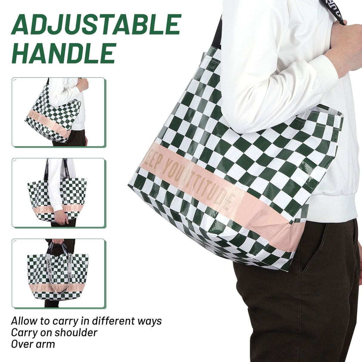 Phrase Foldable Grocery Bags