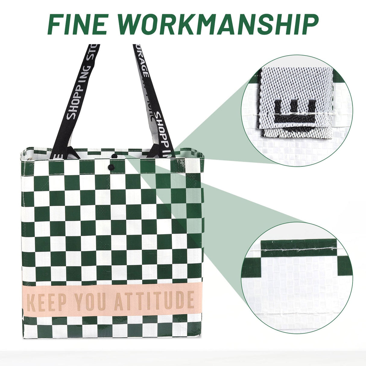 Phrase Foldable Grocery Bags