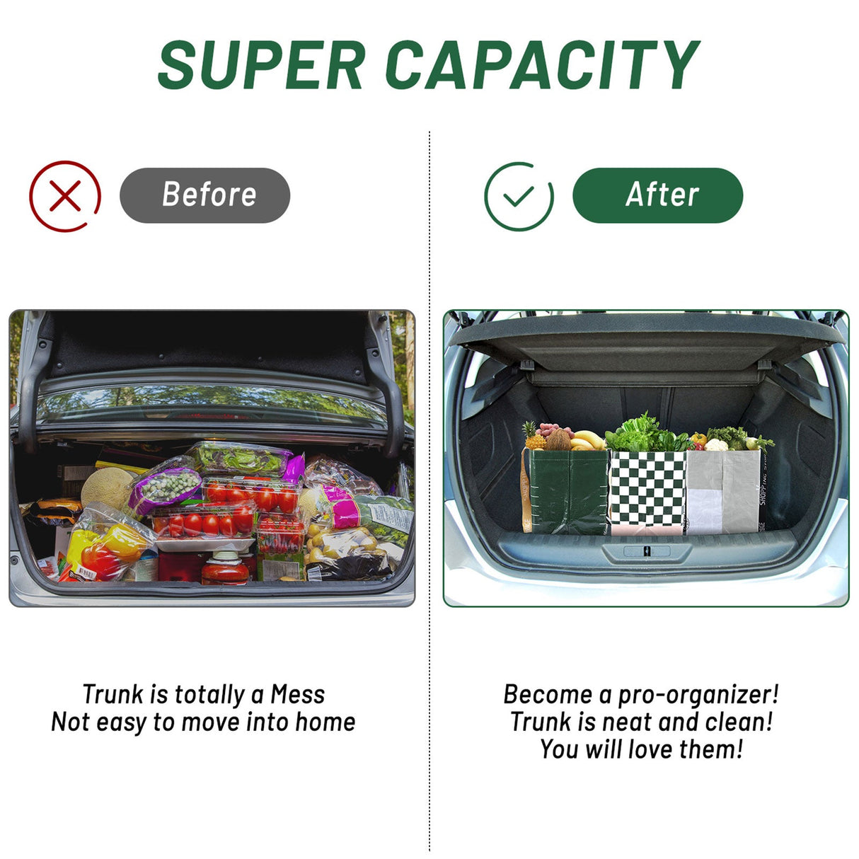 Phrase Foldable Grocery Bags