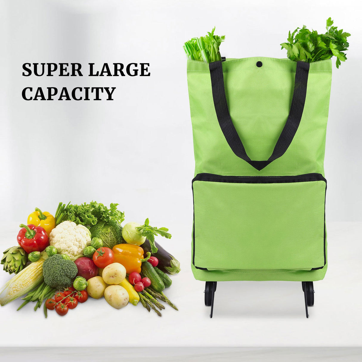 Foldable Shopping Bag with Wheels
