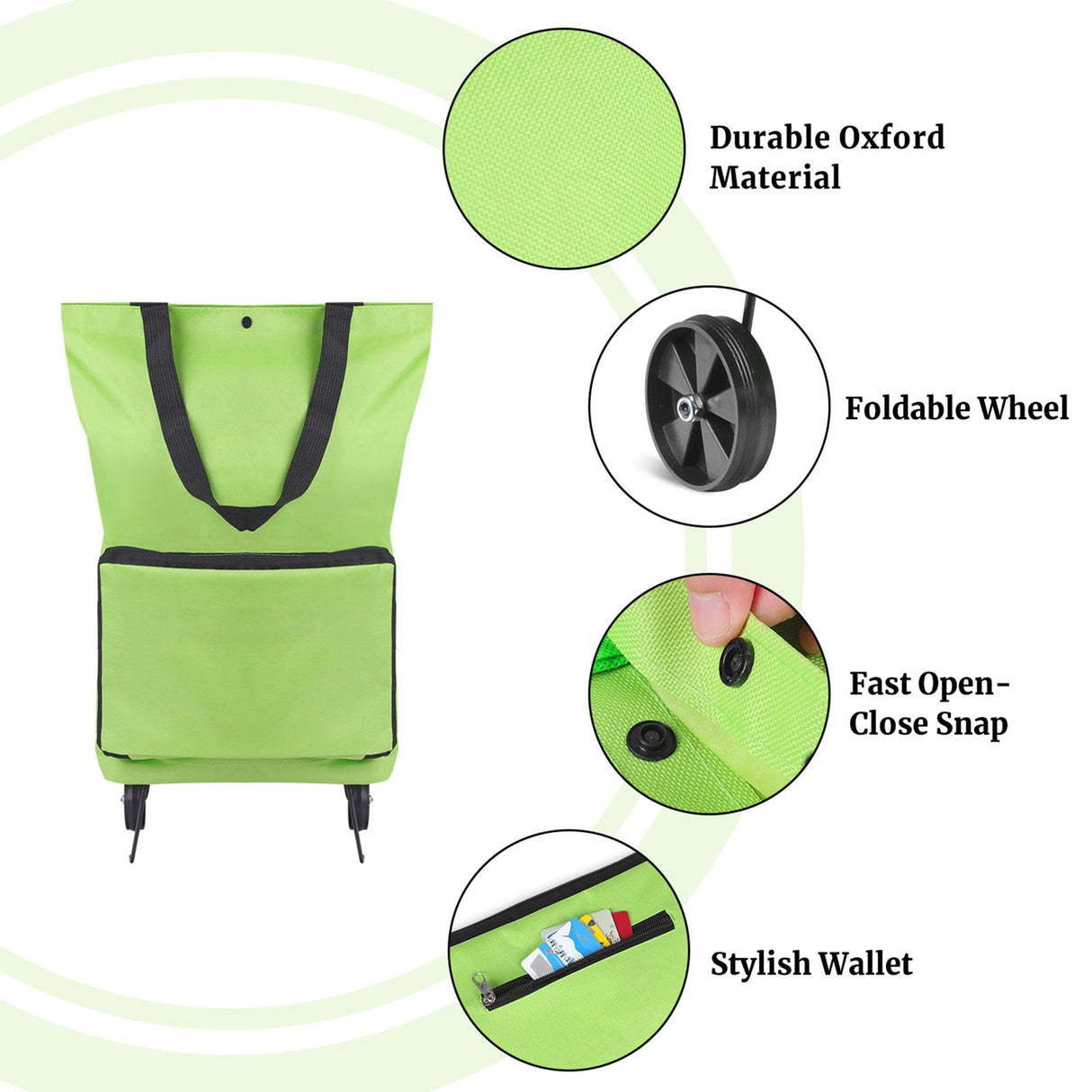 Foldable Shopping Bag with Wheels