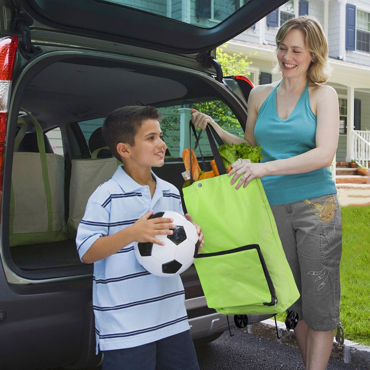 Foldable Shopping Bag with Wheels