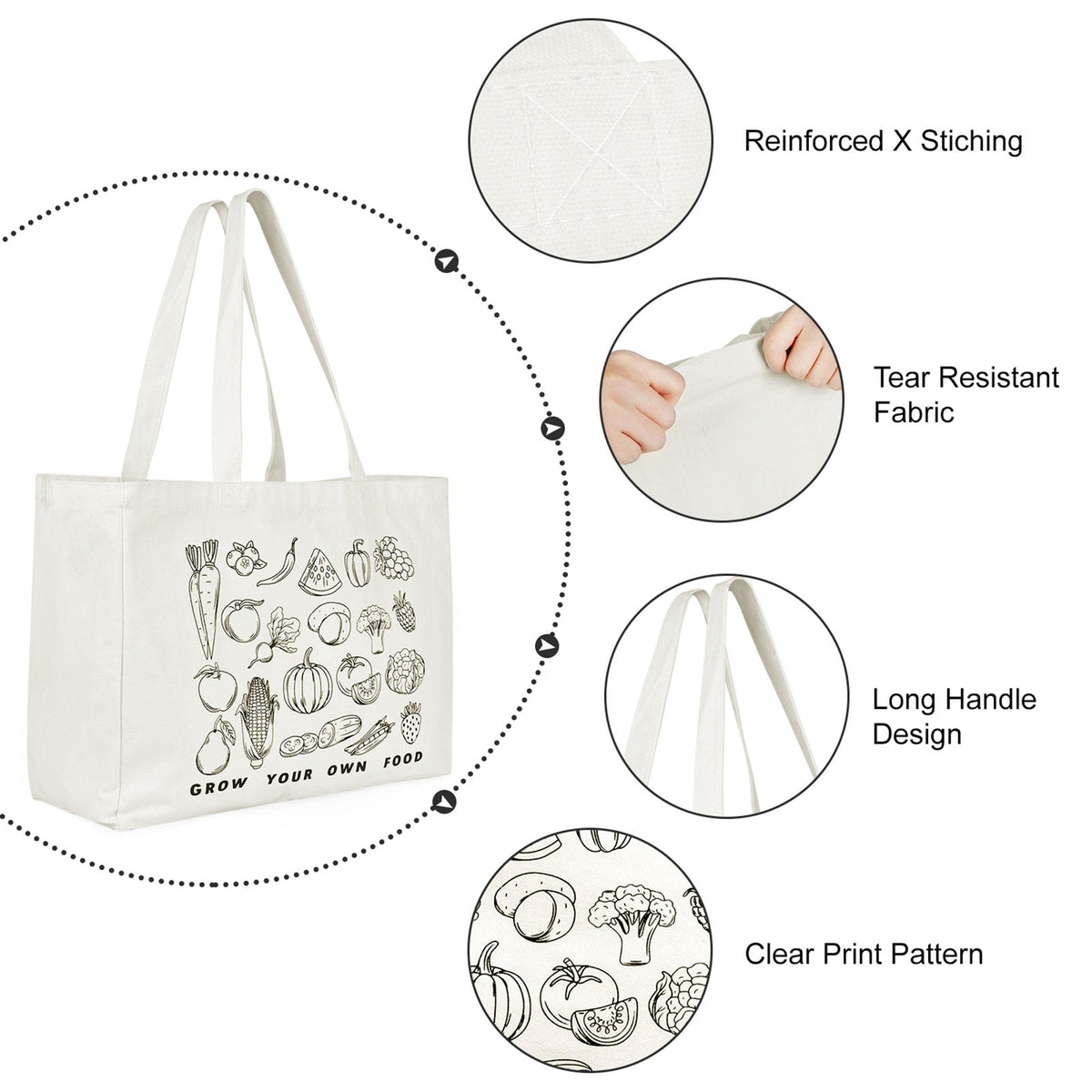 Thick Canvas Shopping Bags