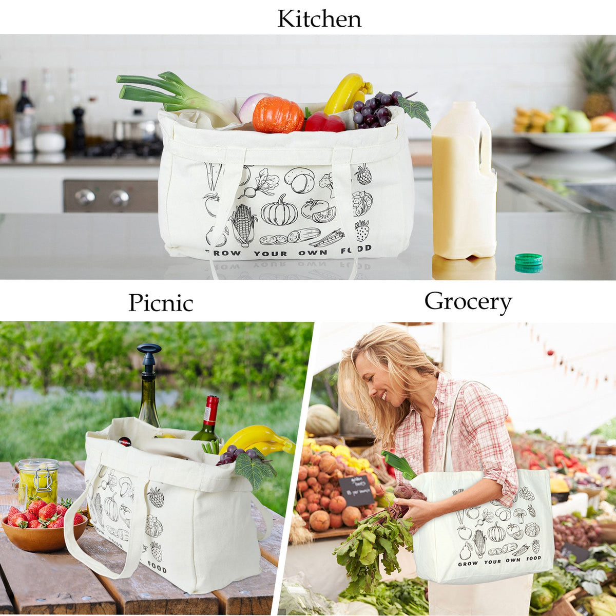 Thick Canvas Shopping Bags
