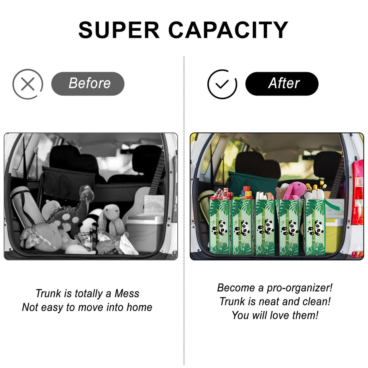 Panda Bamboo Tote Bags