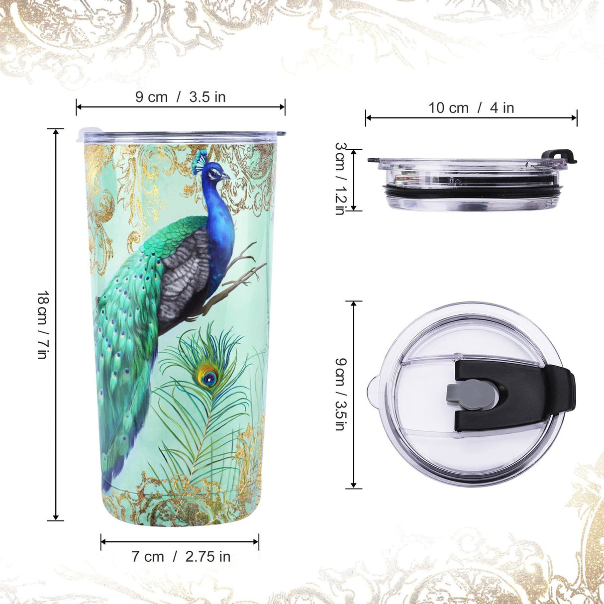 Peacock Insulated Tumbler