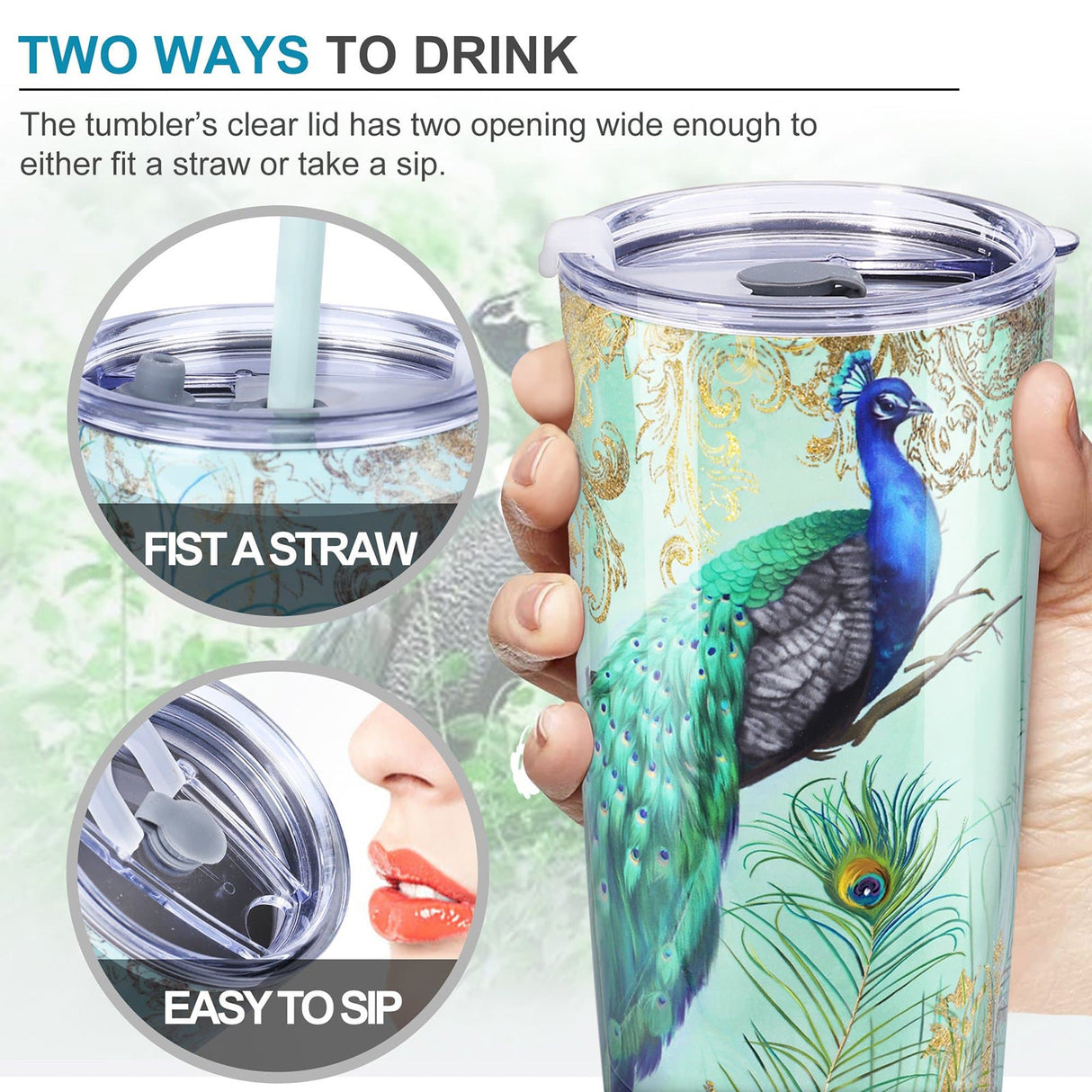 Peacock Insulated Tumbler