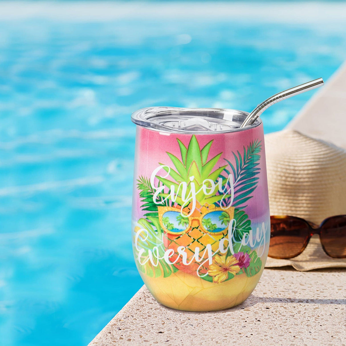 Pineapple On Vacation Insulated Tumbler
