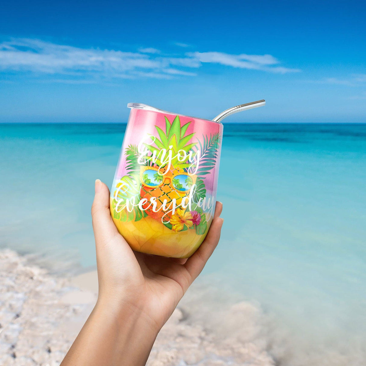 Pineapple On Vacation Insulated Tumbler
