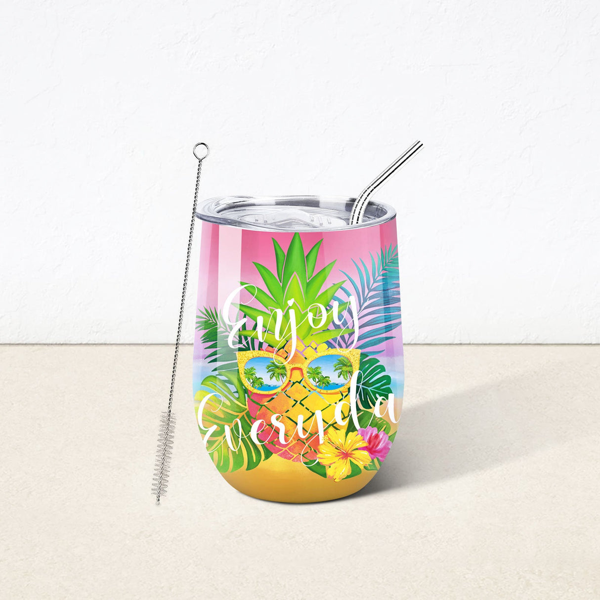 Pineapple On Vacation Insulated Tumbler