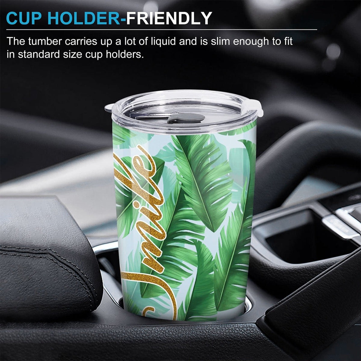Tropical Leaves Insulated Tumbler