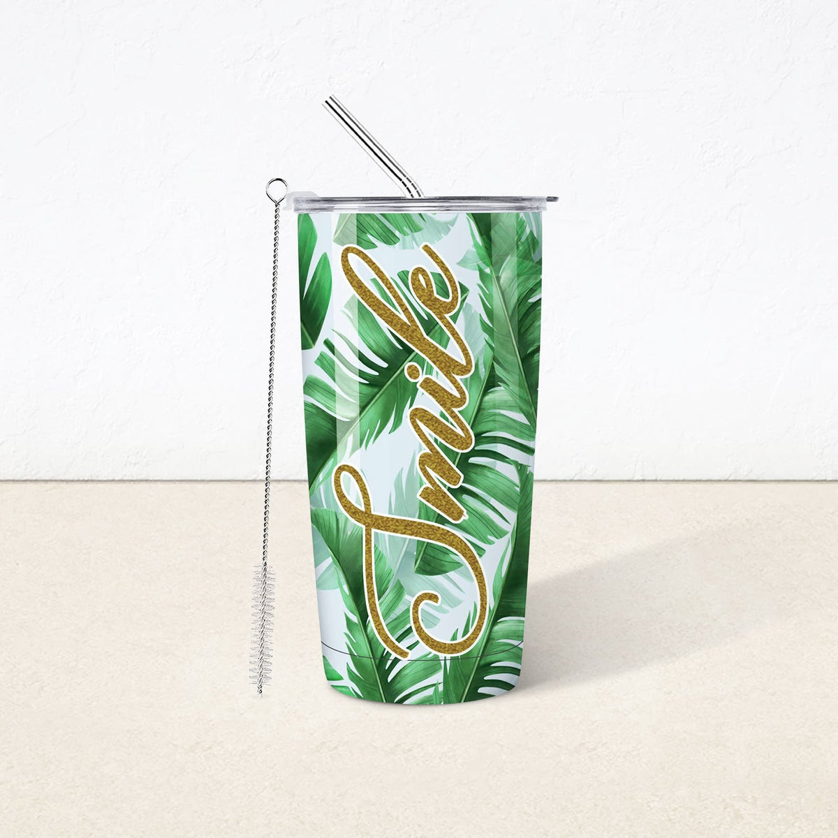 Tropical Leaves Insulated Tumbler