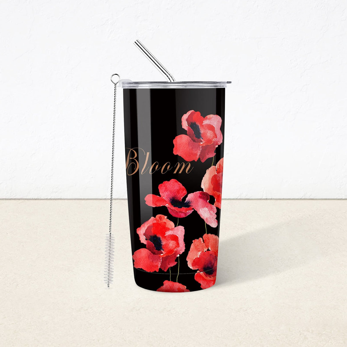 Poppy Flower Insulated Tumbler