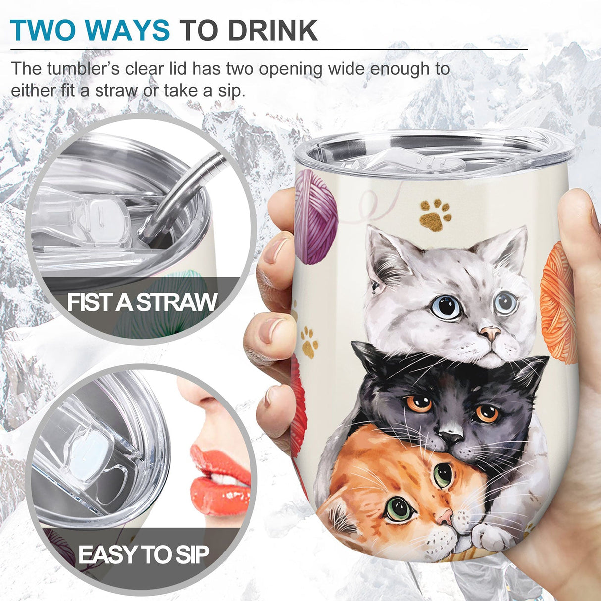 Kitty Woolen Ball Coffee Mug