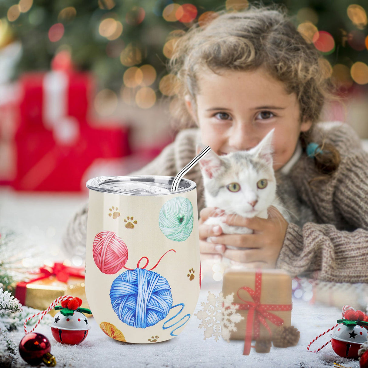 Kitty Woolen Ball Coffee Mug