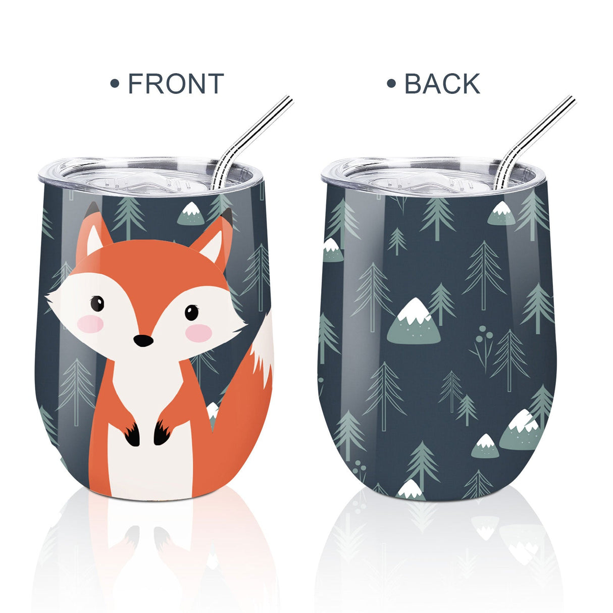 Cartoon Fox Insulated Tumbler